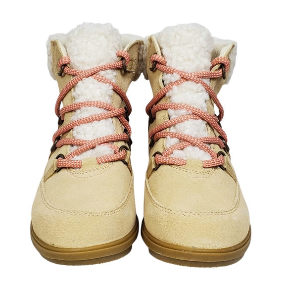 NWT Sorel Evie cozy lace boots ceramic paradox pink suede fur waterproof winter - Picture 10 of 16